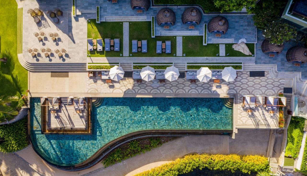 The Shore At Katathani - Adult Only - Sha Extra Plus Экстерьер фото Aerial view of the pool at the hotel
